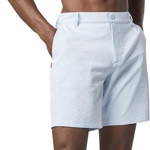 RHONE Resort Short - Seersucker - Blue and White Size 34 - 8 Inch Inseam